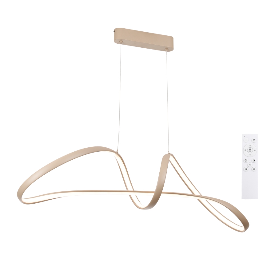 Brilagi - LED-hämardatav rippvalgusti kaablil TWISTER LED/60W/230V 3000-6000K beež + kaugjuhtimispult