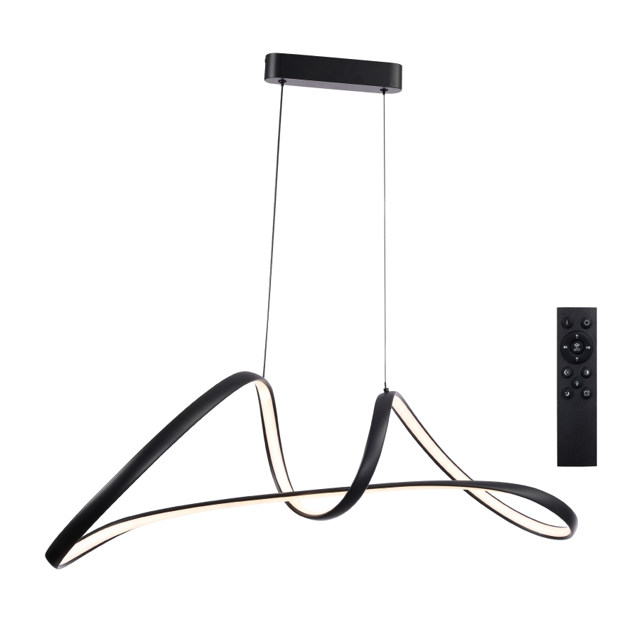 Brilagi - LED-hämardatav rippvalgusti kaablil TWISTER LED/60W/230V 3000-6000K must + kaugjuhtimispult