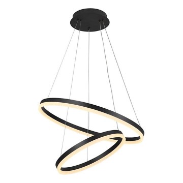 Brilagi - LED-hämardatav rippvalgusti kaablil CIRCLE LED/70W/230V 3000–6500K läbimõõt 60 cm must + kaugjuhtimispult