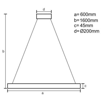 Brilagi - LED-hämardatav rippvalgusti CIRCLE LED/85W/230V 3000-6500K läbimõõt 60 cm must/kuldne + kaugjuhtimispult