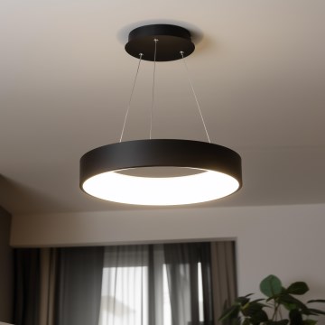 Brilagi - LED hämardatav rippvalgusti kaablil FALCON LED/80W/230V 3000-6500K läbimõõt 60 cm must + kaugjuhtimispult
