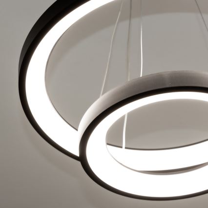 Brilagi - LED-hämardatav rippvalgusti kaablil FALCON SLIM LED/68W/230V 3000-6500K läbimõõt 50 cm must + kaugjuhtimispult