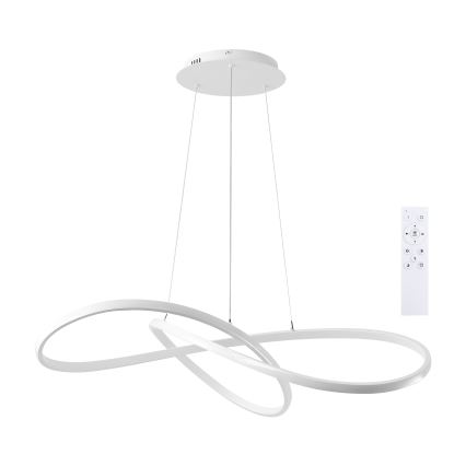 Brilagi - LED hämardatav kaabliga ripplühter INFINITY LED/80W/230V 3000-6000K 80x80 cm valge + kaugjuhtimispult
