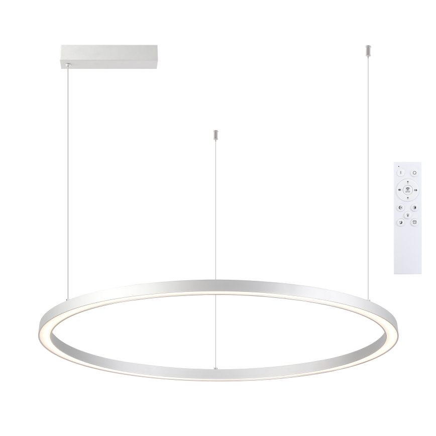 Brilagi - LED-hämardatav rippvalgusti kaablil PORTOFINO LED/60W/230V 3000–6000K Ø 80 cm hõbedane + kaugjuhtimispult