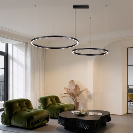 Brilagi - PORTOFINO hämardatav LED-ripplühter kaabliga LED/98W/230V 3000-6000K must + kaugjuhtimispult