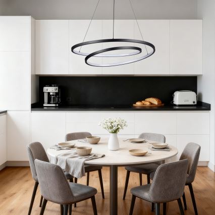 Brilagi - hämardatav LED-ripplühter kaablil TWISTER LED/75W/230V 3000-6000K läbimõõt 70 cm must + kaugjuhtimispult