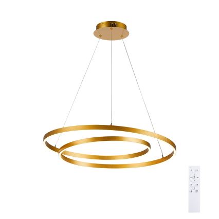 BRILAGI - LED hämardatav ripplamp kaablil TWISTER LED/75W/230V 3000-6000K läbimõõt 70 cm kuldne + kaugjuhtimispult