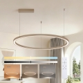 Brilagi - LED-hämardatav rippvalgusti riputuskaabliga PORTOFINO LED/60W/230V 3000-6000K läbimõõt 80 cm beež + kaugjuhtimispult