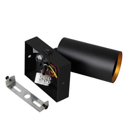 Brilagi - LED RGBW hämardatav seinale paigaldatav punktvalgusti SELE 1xGU10/4,8W/230V 3000K must/kuldne + kaugjuhtimispult