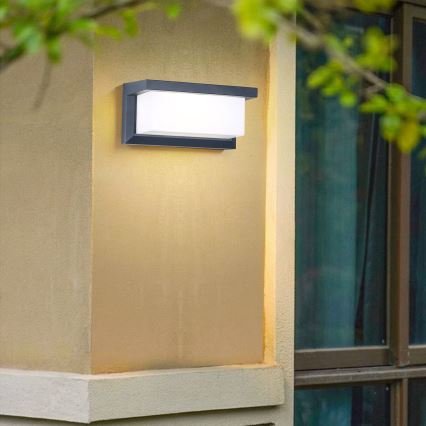 Brilagi - LED-hämardatav välisseinavalgusti BRICKY 1xE27/6W/230V 2700-6500K IP54 antratsiit