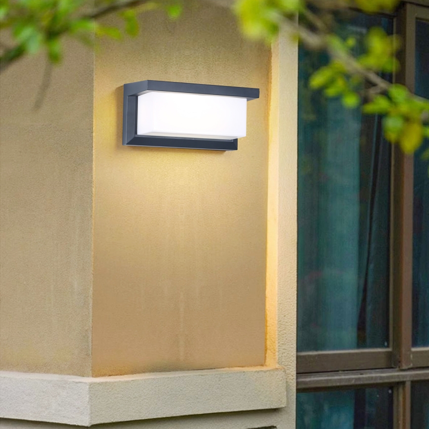 Brilagi - LED-hämardatav välisseinavalgusti BRICKY 1xE27/6W/230V 2700-6500K IP54 antratsiit