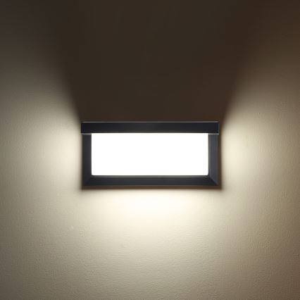 Brilagi - LED-hämardatav välisseinavalgusti BRICKY 1xE27/6W/230V 2700-6500K IP54 antratsiit
