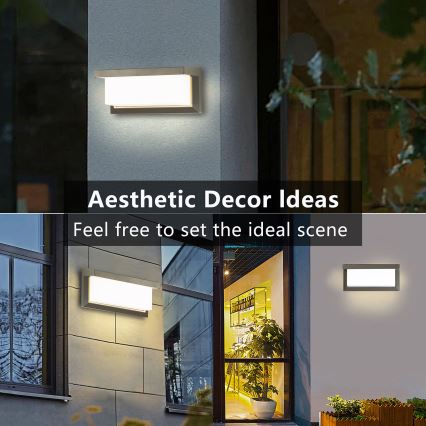Brilagi - LED hämardatav välisseinale kinnitatav seinavalgusti BRICKY 1xE27/6W/230V 2700-6500K IP54 hall