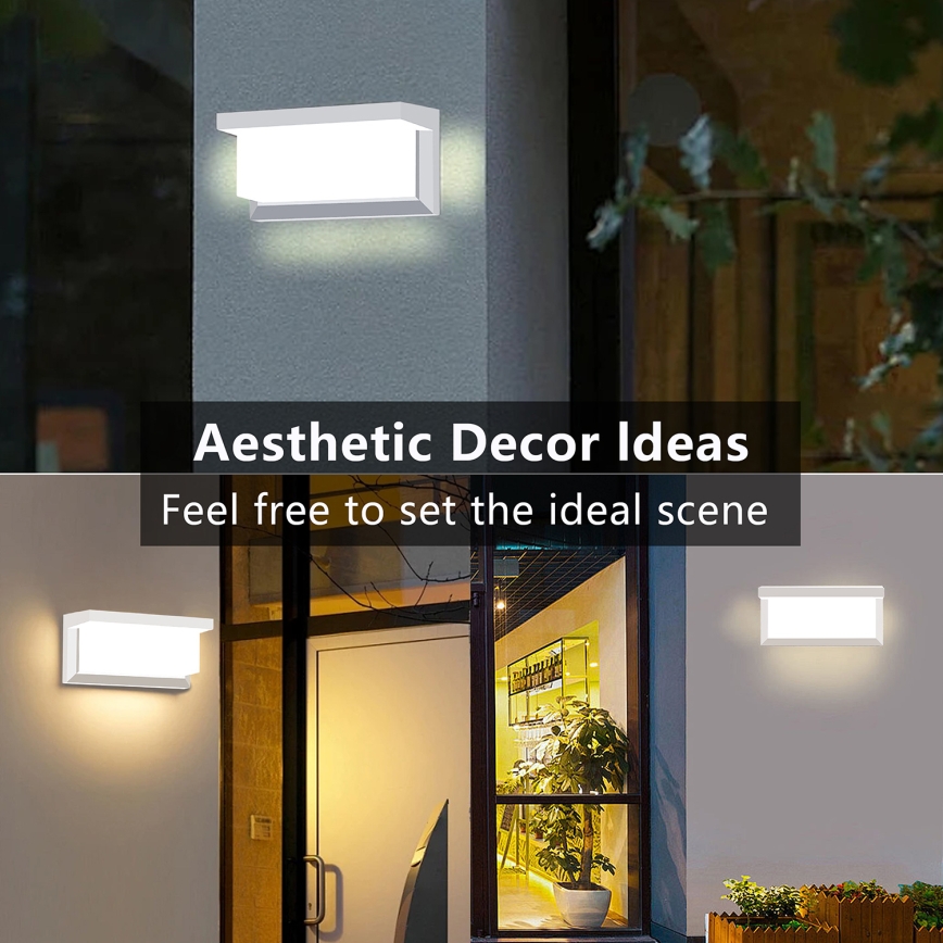Brilagi - LED hämardatav seinale paigaldatav välisvalgusti BRICKY 1xE27/6W/230V 2700-6500K IP54 valge