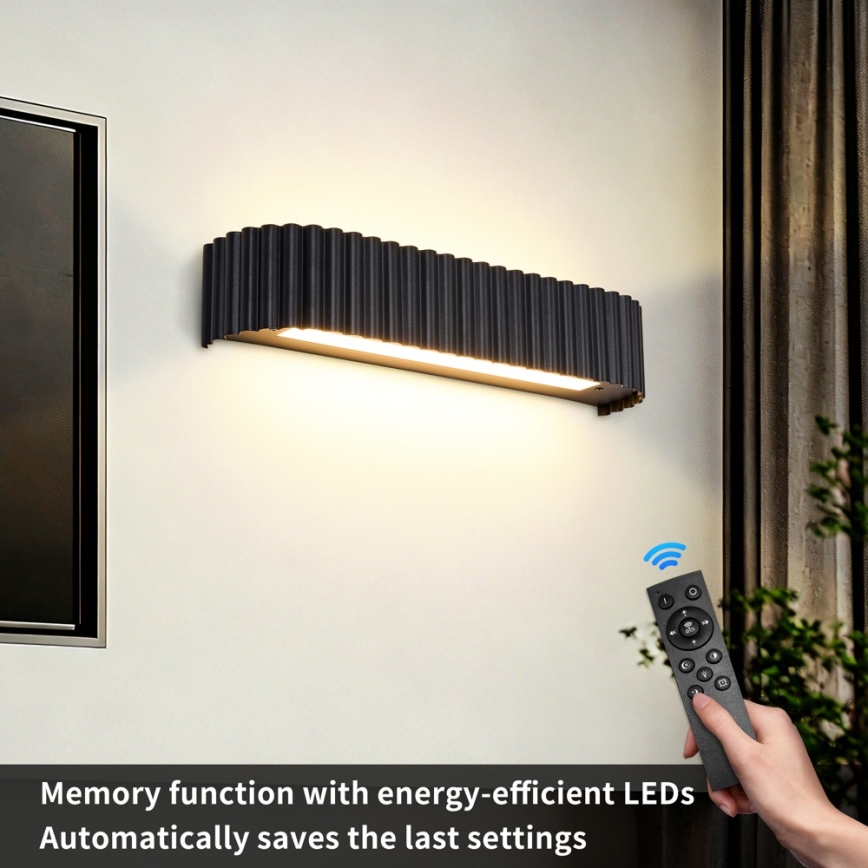 BRILAGI - hämardatav LED-seinavalgusti FALCON MODERN LED/14W/230V 3000-6000K 40 cm must + kaugjuhtimispult