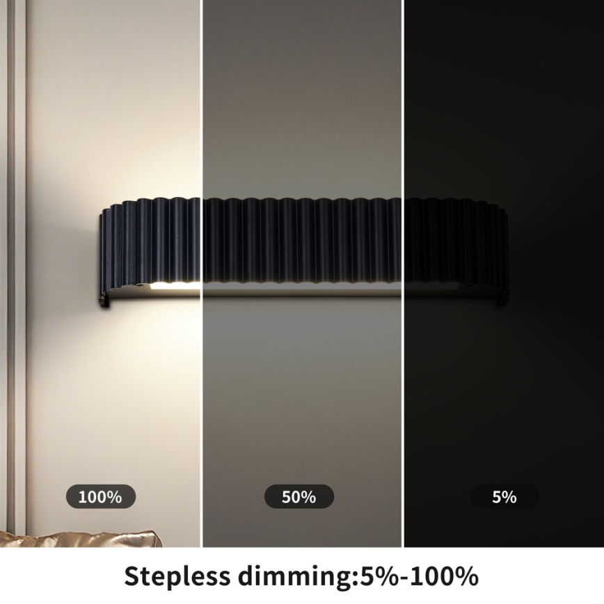 BRILAGI - hämardatav LED-seinavalgusti FALCON MODERN LED/14W/230V 3000-6000K 40 cm must + kaugjuhtimispult