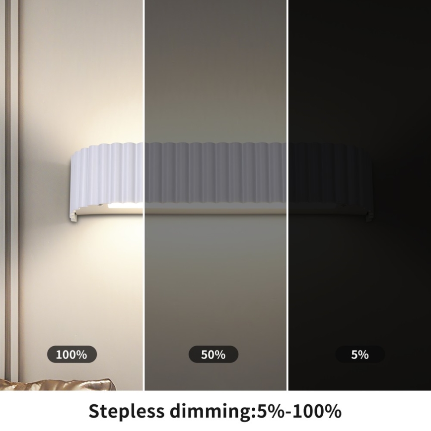 BRILAGI - LED hämardatav seina valgusti FALCON MODERN LED/14W/230V 3000-6000K 40 cm valge + kaugjuhtimispult
