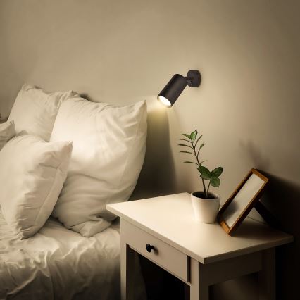 Brilagi - LED RGBW hämardatav seinapunktvalgusti SELE 1xGU10/4,8W/230V 3000K must + kaugjuhtimispult