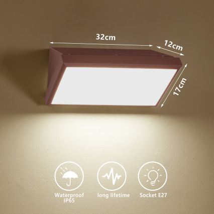 Brilagi - hämardatav LED-välisseinavalgusti TRIANGLE 1xE27/6W/230V 2700-6500K IP65 pruun
