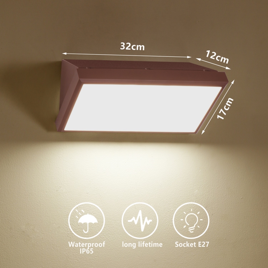 Brilagi - hämardatav LED-välisseinavalgusti TRIANGLE 1xE27/6W/230V 2700-6500K IP65 pruun