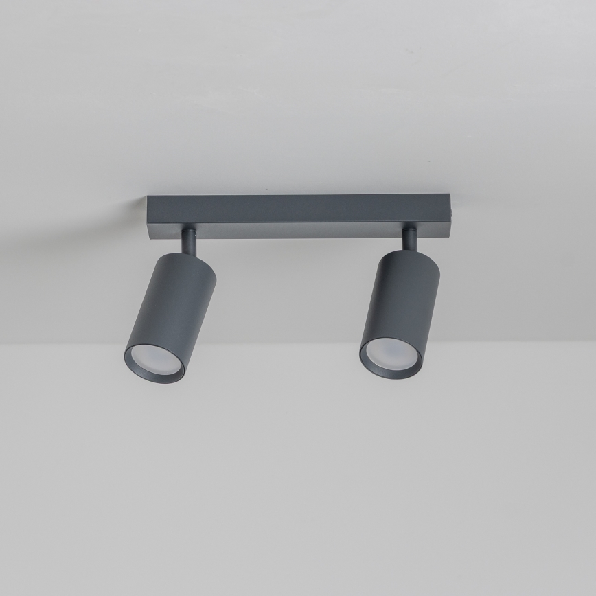 Brilagi - LED-hämardatav suunavalgusti SELE 2xGU10/6,5W/230V 2700-6500K antratsiit