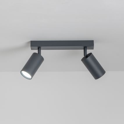Brilagi - LED-hämardatav suunavalgusti SELE 2xGU10/6,5W/230V 2700-6500K antratsiit