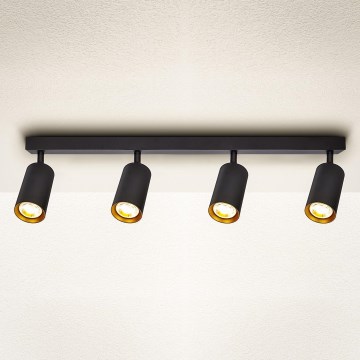 Brilagi - LED-hämardatav suunavalgusti SELE 4xGU10/6,5W/230V 2700-6500K must/kuldne