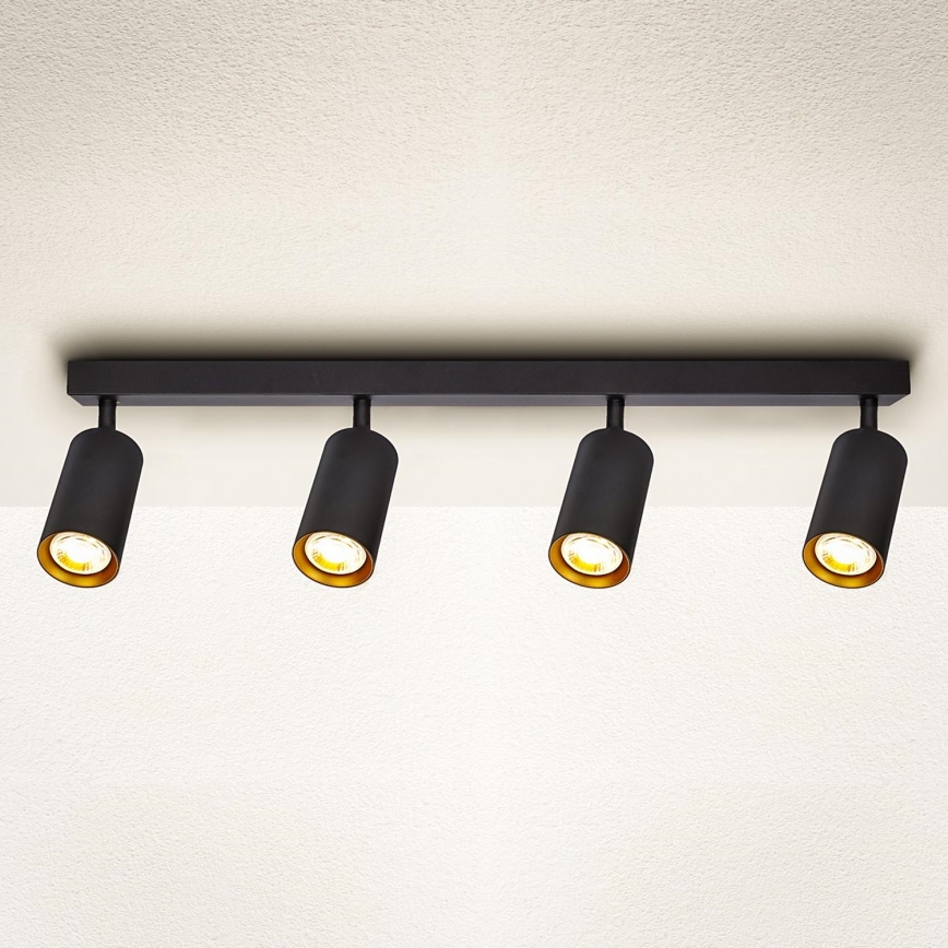 Brilagi - LED-hämardatav suunavalgusti SELE 4xGU10/6,5W/230V 2700-6500K must/kuldne