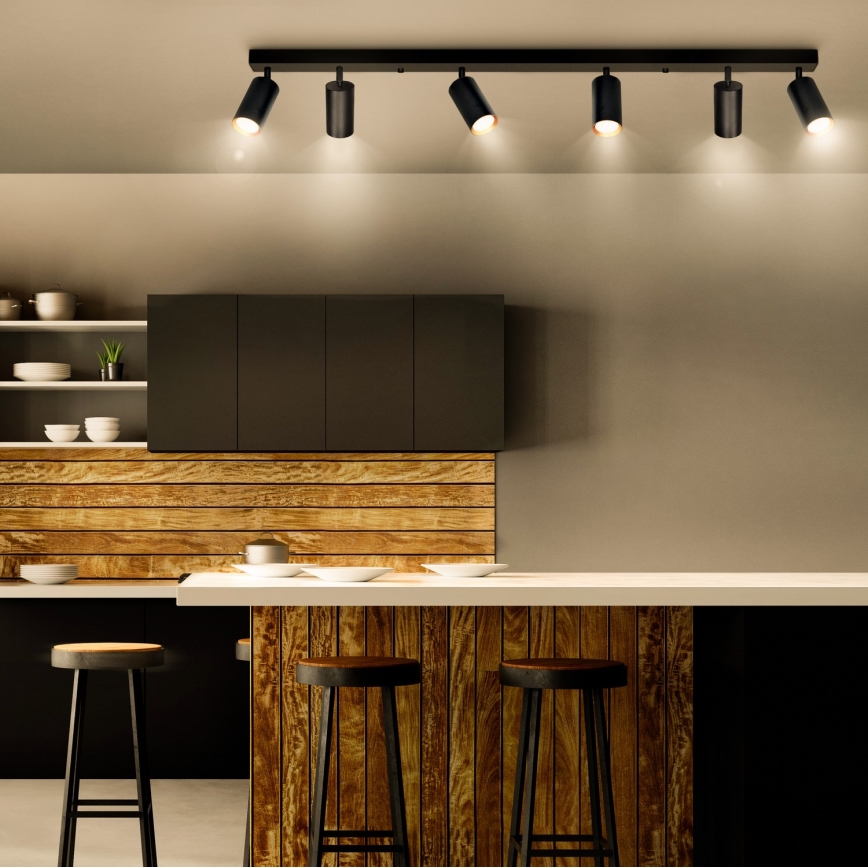 Brilagi - hämardatav LED-punktvalgusti SELE 6xGU10/6,5W/230V 2700-6500K must/kuldne