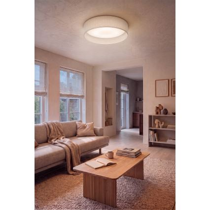 Brilagi - Hämardatav LED-laelamp VELVET SMARTIX STARS LED/24W/230V 3000–6000K, läbimõõt 45 cm, kreemjas, Wi‑Fi Tuya Beacon + kaugjuhtimispult