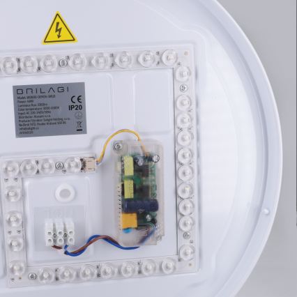 Brilagi - LED hämardatav laelamp ALVA, 48 W, 230 V, 3000–6500 K, läbimõõt 51 cm, must + kaugjuhtimispult