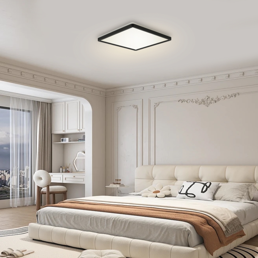Brilagi - LED Hämardatav valgusti koos motion ja dusk andur ULTRA SLIM LED/18W/230V 30x30 cm + kaugjuhtimispult