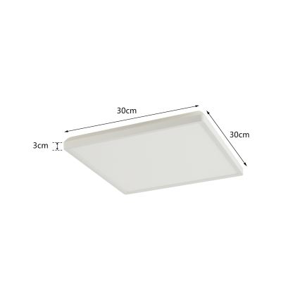 Brilagi - LED Hämardatav valgusti koos motion ja dusk andur ULTRA SLIM LED/18W/230V 30x30 cm + kaugjuhtimispult