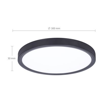 Brilagi - LED Hämardatav laevalgusti ESTELA LED/36W/230V 3000-6500K ø 30 cm must + kaugjuhtimispult