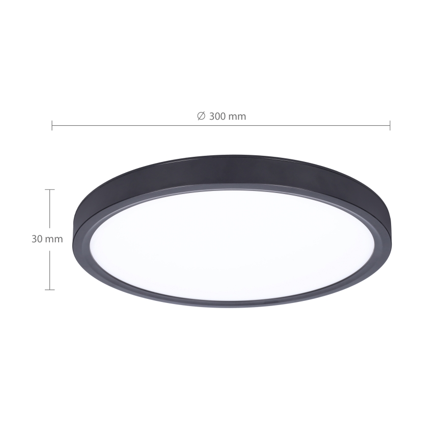 Brilagi - LED Hämardatav laevalgusti ESTELA LED/36W/230V 3000-6500K ø 30 cm must + kaugjuhtimispult