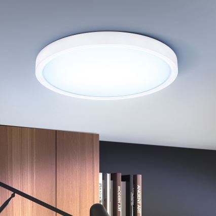 Brilagi - LED Hämardatav laevalgusti ESTELA LED/36W/230V 3000-6500K ø 30 cm valge + kaugjuhtimispult