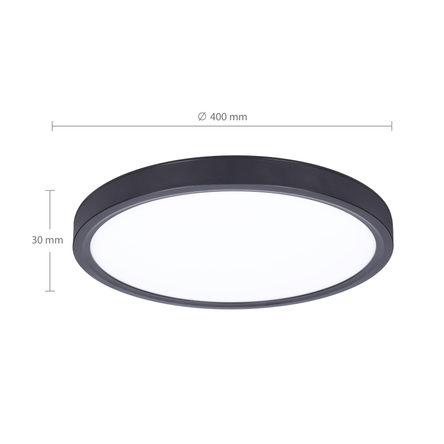 Brilagi - LED Hämardatav laevalgusti ESTELA LED/48W/230V 3000-6500K ø 40 cm must + kaugjuhtimispult