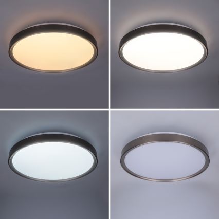 Brilagi - FANCIA hämardatav LED-laelamp LED/48W/230V 3000-6500K läbimõõt 39 cm hõbedane + puldiga