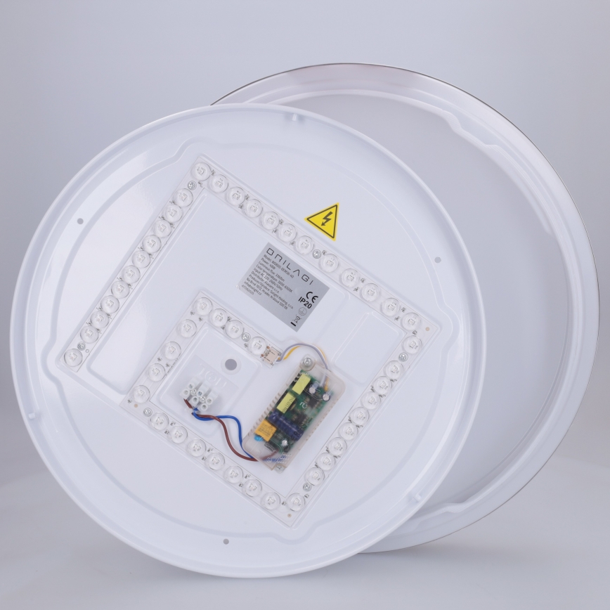 Brilagi - FANCIA hämardatav LED-laelamp LED/48W/230V 3000-6500K läbimõõt 39 cm hõbedane + puldiga