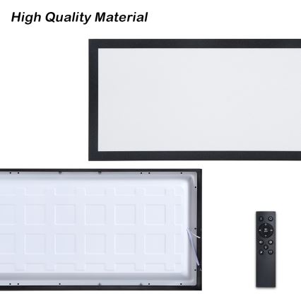 Brilagi - LED Hämardatav laevalgusti vannituppa FRAME SMART LED/30W/230V 30x60 cm 3000-6000K  IP44 must  + kaugjuhtimispult
