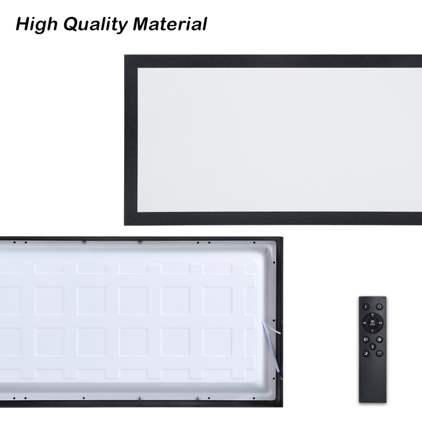 Brilagi - LED Hämardatav laevalgusti vannituppa FRAME SMART LED/30W/230V 30x60 cm 3000-6000K  IP44 must  + kaugjuhtimispult