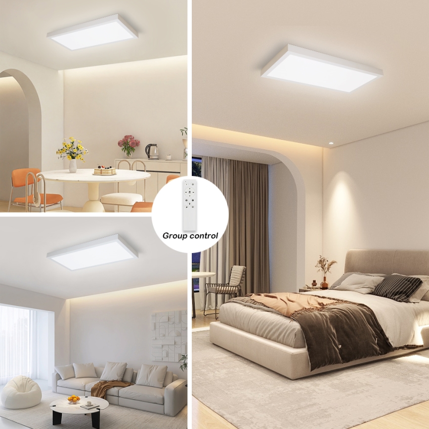 Brilagi - LED Hämardatav laevalgusti vannituppa FRAME SMART LED/30W/230V 30x60 cm 3000-6000K IP44 valge + kaugjuhtimispult