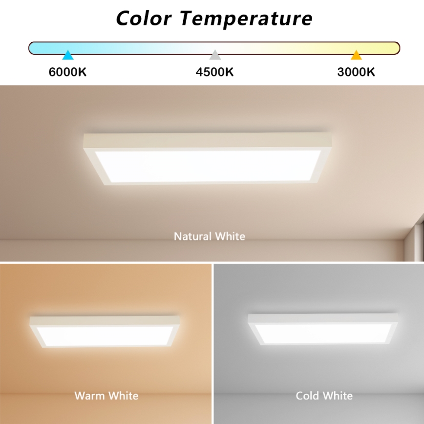 Brilagi - LED Hämardatav laevalgusti vannituppa FRAME SMART LED/30W/230V 30x60 cm 3000-6000K IP44 valge + kaugjuhtimispult