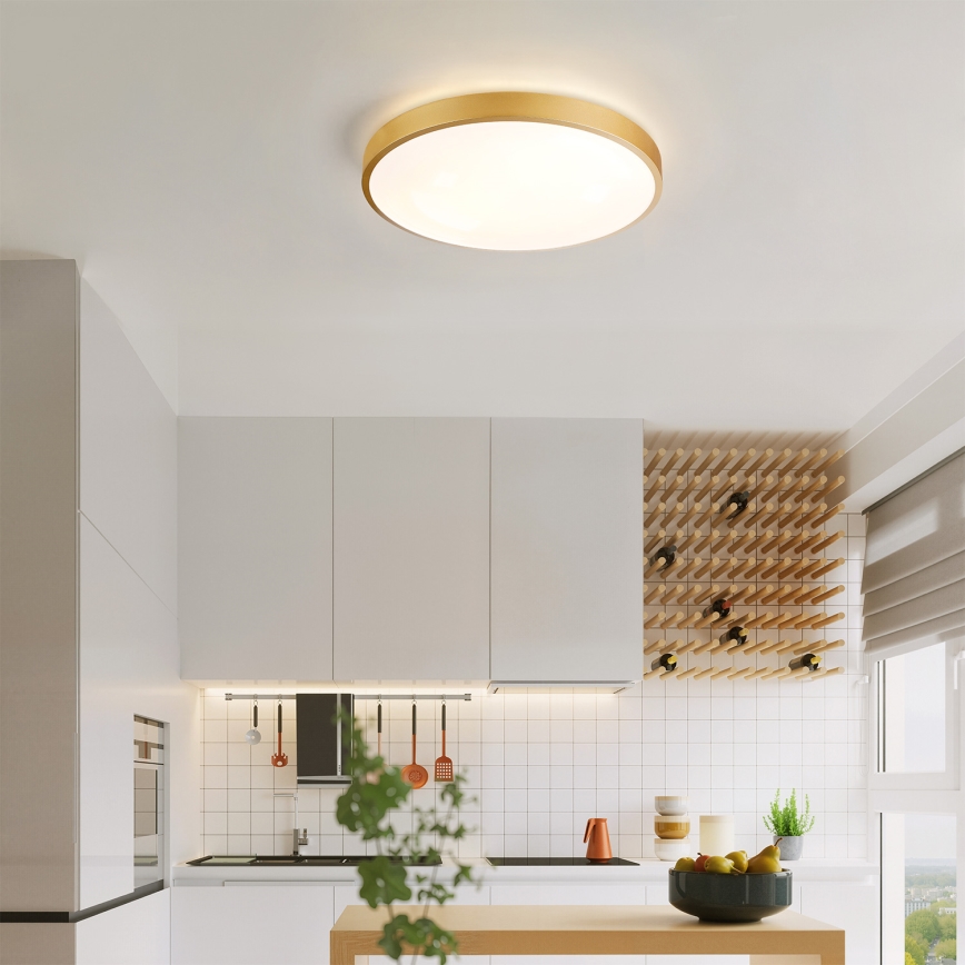 Brilagi - LED-hämardatav laelamp GLASS POOL DOUBLE LED/48W/230V 3000-6000K 40 cm kuldne + kaugjuhtimispult