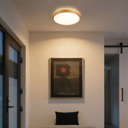 Brilagi - LED-hämardatav laelamp GLASS POOL DOUBLE LED/48W/230V 3000-6000K 40 cm kuldne + kaugjuhtimispult