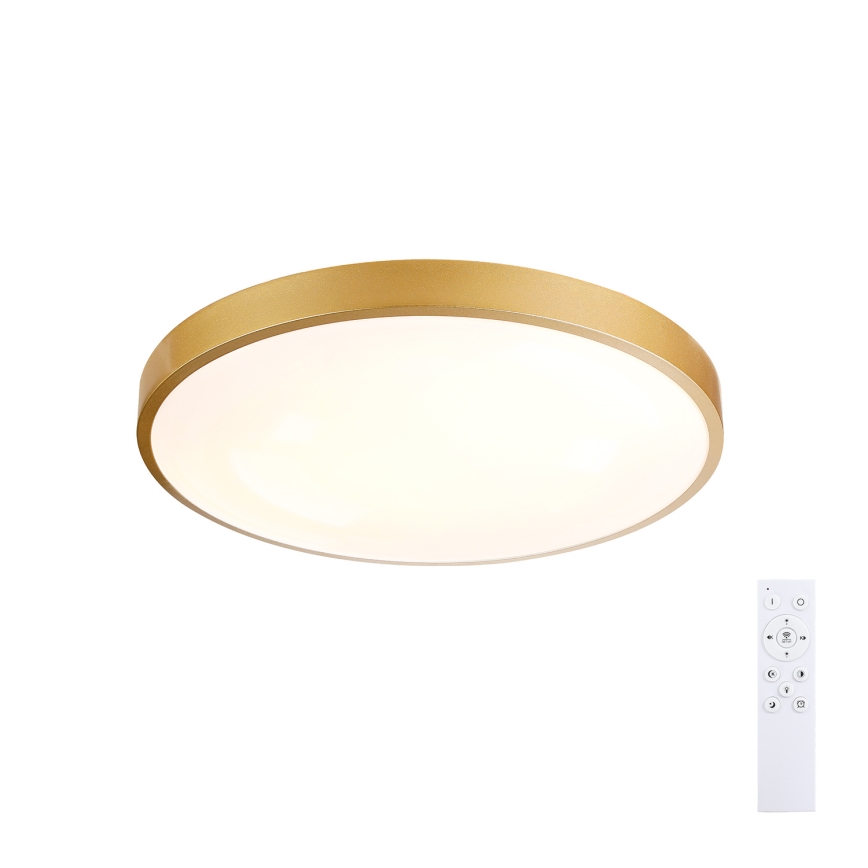 Brilagi - LED-hämardatav laelamp GLASS POOL DOUBLE LED/48W/230V 3000-6000K 40 cm kuldne + kaugjuhtimispult