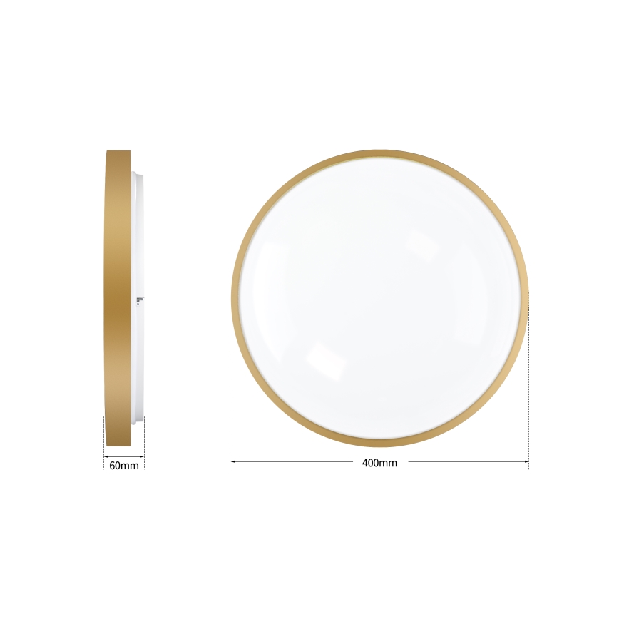 Brilagi - LED-hämardatav laelamp GLASS POOL DOUBLE LED/48W/230V 3000-6000K 40 cm kuldne + kaugjuhtimispult