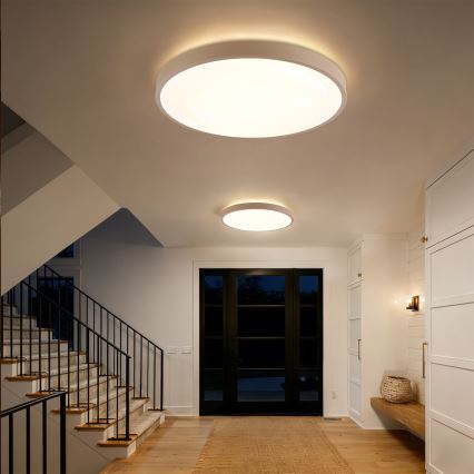 Brilagi - hämardatav LED-laelamp GLASS POOL DOUBLE LED/80W/230V 3000-6000K 60 cm beež + kaugjuhtimispult