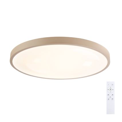 Brilagi - hämardatav LED-laelamp GLASS POOL DOUBLE LED/80W/230V 3000-6000K 60 cm beež + kaugjuhtimispult