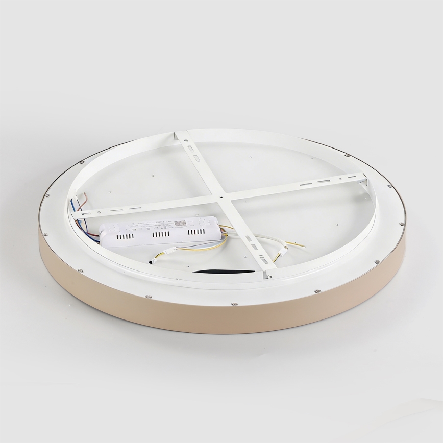 Brilagi - hämardatav LED-laelamp GLASS POOL DOUBLE LED/80W/230V 3000-6000K 60 cm beež + kaugjuhtimispult